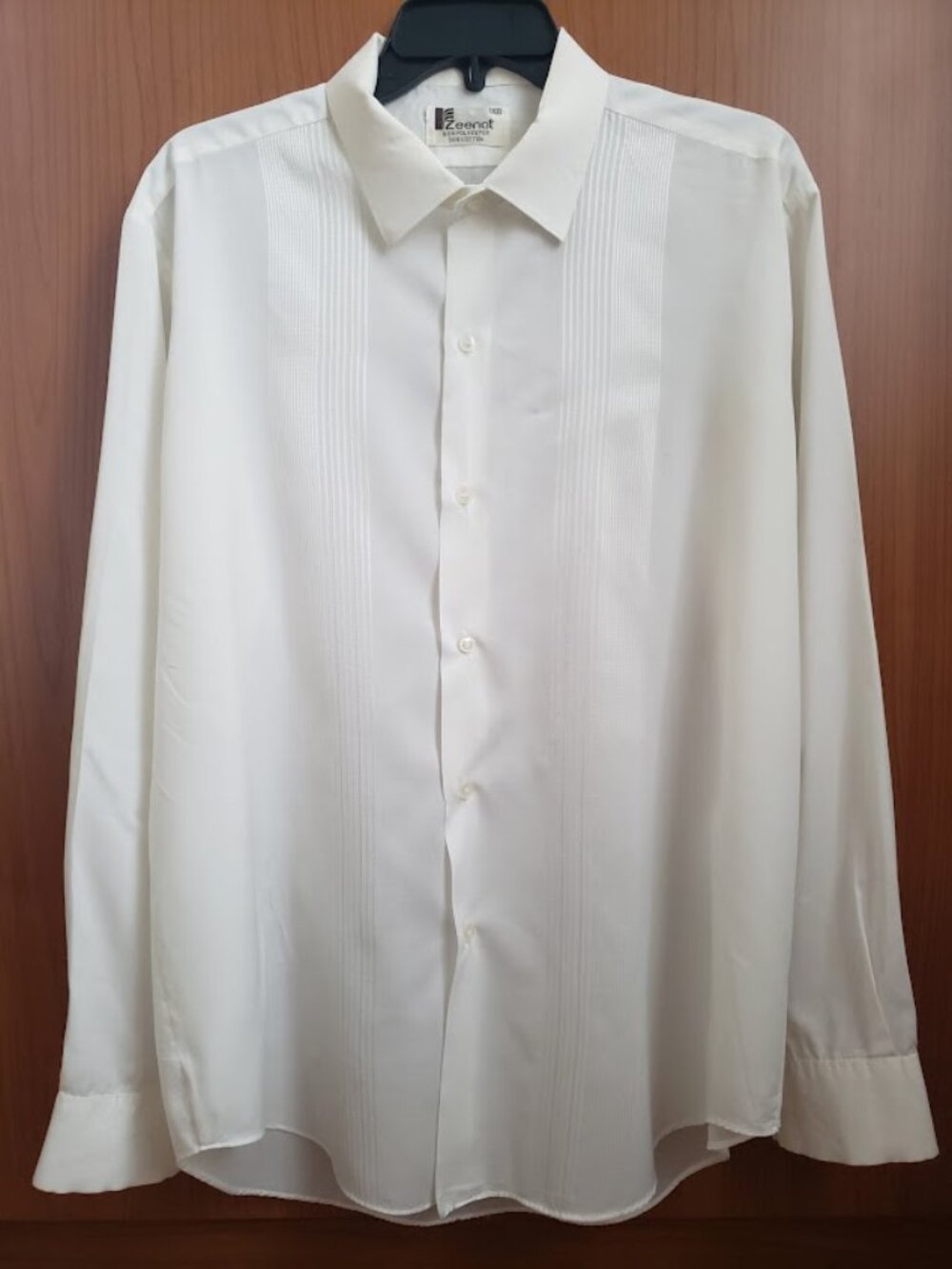 Vintage White formal Tuxedo/ dress shirt long sleeve Size 43/ XL